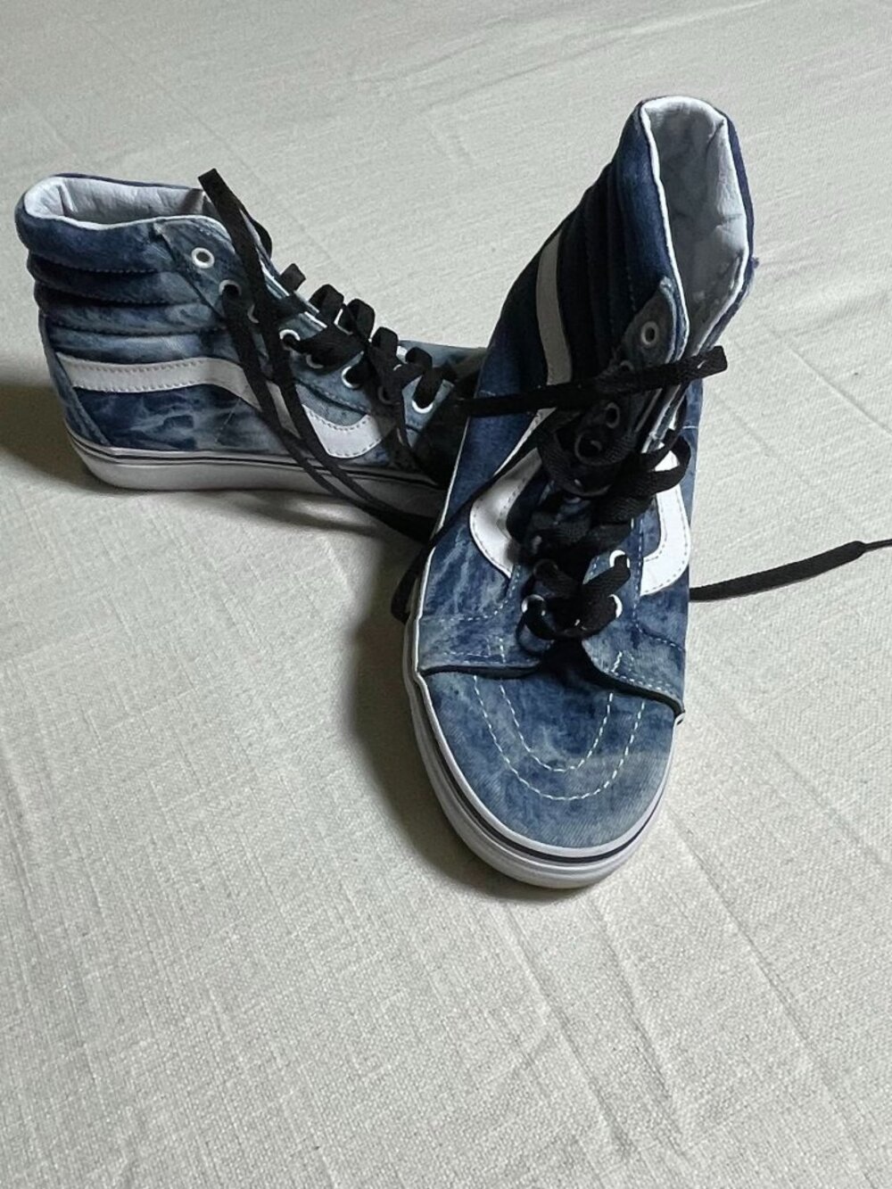 Vans Denim Blue Acid Wash Tie Die High Top Sneakers (Size M8 W9.5)